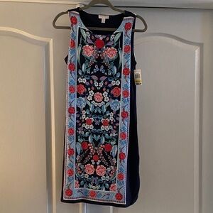 Charter Club Floral sleeveless Dress with Navy and Floral pattern